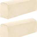 uxcell Fundas elsticas para reposabrazos de sof, 2 piezas, para sillas, sofs, brazos, resistentes a los araazos, color beige