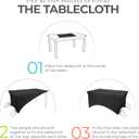 Utopia Kitchen Spandex Tablecloth 2 Pack [6FT, Yellow] Tight, Fitted, Washable and Wrinkle Resistant Stretch Table Cloth Rectangle Cover for Trade Show, Weddings & Parties [72Lx30Wx30H Inch]