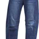 Utyful High Waisted Stretch Jeans for Women Trendy Womens Wide Leg Jeans Blue Women's Barrel Pants Classic Blue X-Large US Size 16 to 18