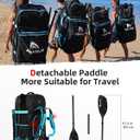 Abahub Adjustable Kayak Paddle 210-230 cm/ 230-250 cm Floating Kayaking Oars Boating Oars Canoeing Oars Black, 82.6''- 90.5''