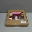 FPMSQDY Artificial Flowers, Fake Cake Flowers Silk Roses with Stems Faux Burgundy Dahlia Wedding Bridal Bouquets for Table Centerpieces Floral Arrangement Arch Home Decoration