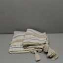 Boho Throw Pillow Covers 18x18 Set of 2 Woven Tufted Farmhouse Pillows Cover with Tassels Textured Striped Cushion Case Neutral Pillow Cases Decorative Pillowcase for Sofa, Couch, Bed, Khaki