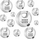 Combination Lock, CINCINNO Weatherproof Stainless Steel Combination Disc Lock Outdoor Combination Padlock for Storage Unit Garages, Sheds, Trailers 12 Pack