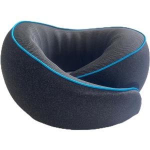 Travel Pillow for Airplane, Neck Pillow for Traveling, Black and Light Blue 1206