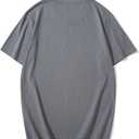 VEIISAR Men's Crew Neck T Shirt - Fitted Elastic Tees Fresh Print Tshirts - Pattern & Color 20+ (Gray, S)