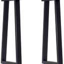 Taelakeni 28 Inch Metal Table Desk Legs, Heavy Duty Industrial Style Dinning Table Leg with Adjustment Feet Pads, Trapezoid