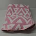 Ompaa Ultra Soft Shaggy Rugs Memory Foam Bedroom Carpet, Pink 4 x 6 Feet, Plush Geometric Textured Area Rugs for Living Room Couch Dorm Bedside Kids Girls Teens Room Nursery Decor Floor Mat