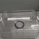 Food Storage Containers with Lids,4-Layer Plastic Cookie Storage Containers Airtight,Stackable Cookie Carrier for Transport Dumpling Storage Box,Green