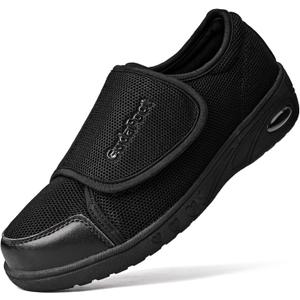 Women's Diabetic Shoes Easy Put on with Adjustable Lightweight for Edema Plantar Fasciitis Bunions Arthritis Neuropathy Wide Width Swollen Feet Bottom Fattening and Widening Elderly Shoes Black,11