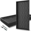 Gardzen 10-Pack 1020 Growing Trays, Reusable Plant Grow Trays, Ideal for Seed Starting, Microgreens, Indoor Gardening, and Greenhouse Plant Nurseries (21L x 11W x 1.3H)