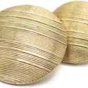 Gold Metal Shank Buttons - 12 Pcs - 2 Size Options - Luxury Striped Round Metal Shank Buttons for Men Women Blazer Coat Uniform Shirt Suit and Jacket Sewing Craft DIY N0201 (Large)