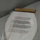 WSSROGY Toilet seat Elongated with Slow Close Hinges, Four Bumpers Never Loosen and Easily Remove, Two Sets of Parts, Plastic, White