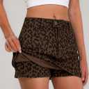 IWD Denim Mini Skirt for Women Low Waisted Jean Micro Skort with Shorts Stretch Casual Jean Skirt S