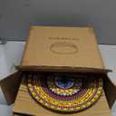 glowworm Dinner Plates, 10.5 Inch Ceramic Plates Set of 6 for Steak, Snacks, Pizza, Cake, Colorful Serving Dishes for Kitchen, Housewarming Gift, Microwave, Oven & Dishwasher Safe, Bohemian