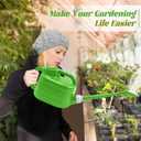 1 Gallon Watering Can, Garden Watering Can Outdoor, Plant Water Can with Removable Long Spout and Stainless Steel Sprinkler Head, Plastic Indoor Watering Cans for Gardening Flower Plants