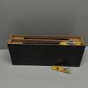 QEEIG Bathroom Floating Shelves for Wall - 15.7" Wall Mounted Shelf Over Toilet Farmhouse Home Decor Display Bookshelf Small 15.7 x 6.7 inch Set of 2, Black (008-40B)