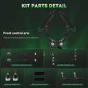 AUQDD 12Pc Front End Suspension Kit Fit For 2009-2020 Do-dge Journey, 2 Lower Control Arm 2 Ball Joint 2 Sway Bar Link 4 Outer Inner Tie Rod End 2 Boots (# K641333 K750382 EV800611 ES800408 K500120)