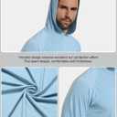 Light Face Men's UPF 50+ Sun Protection Hoodie Shirts Long Sleeve Rash Guard Fishing Hiking SPF UV Shirt Quick Dry (Blue, S)