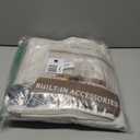 Blackout Curtains 95 Inches Long Custom Rustic Curtain for Living/Dining Room Darkening Linen Curtains & Drapes Weather Burg Thermal Insulated Cabin Back Tab/Hook Track Off White Pinch Pleated 2Panels (Birch)