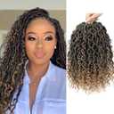 Fulcrum Goddess Locs Crochet Hair 12 Inch, 8 Packs New Faux Locs Crochet Hair for Black Women, Crochet locs with Curly Ends (12Inch (Pack of 8), T27#)