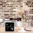 4 x And So Together They Built A Life They Loved Wooden Block Plaque - Black Tabletop Sign Decor For Friend Family-5"x5" Bedroom Living Room Wood Block-Funny Desk Gifts Favors & Supplies - A22