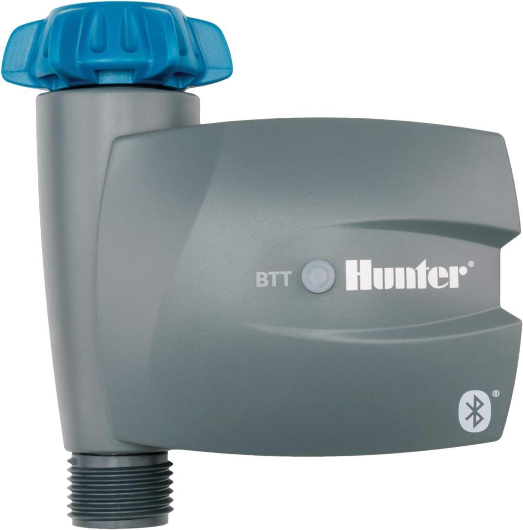Hunter BTT Bluetooth Hose Timer, Smart Water Timer for Outdoor Faucet, App Controlled Irrigation for Lawn and Garden, Single-Zone Tap Time, Programmable, Battery Operated