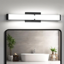 Modern Bathroom Light Fixtures 40 Inch,40W 3600 Lumen Dimmable Vanity Lights for Bathroom, 5CCT LED Vanity Light Fixture, Matte Black Lighting Fixtures ETL Certified