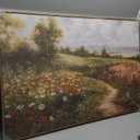 OIQArtOIQ Framed Canvas Wall Art,Vintage Decor,Landscape Nature Country Wildflower Paintings Farmhouse Pictures Modern Artwork Rustic Fall Flower Prints Cottagecore Office Living Room Bedroom Bathroom (24x36 in)