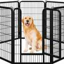 Yaheetech Dog Playpen Outdoor, 40 inch 8 Panels Dog Pen Indoor Heavy Duty Puppy Exercise Pen Metal Pet Fence for RV Camping/Yard/Garden