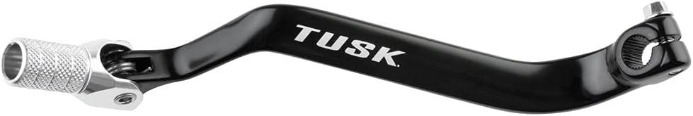 Tusk Folding Shift Lever Black/Silver Tip Compatible with Kawasaki KLR650 2022-2025/KLR650 Adventure ABS 2022-2025