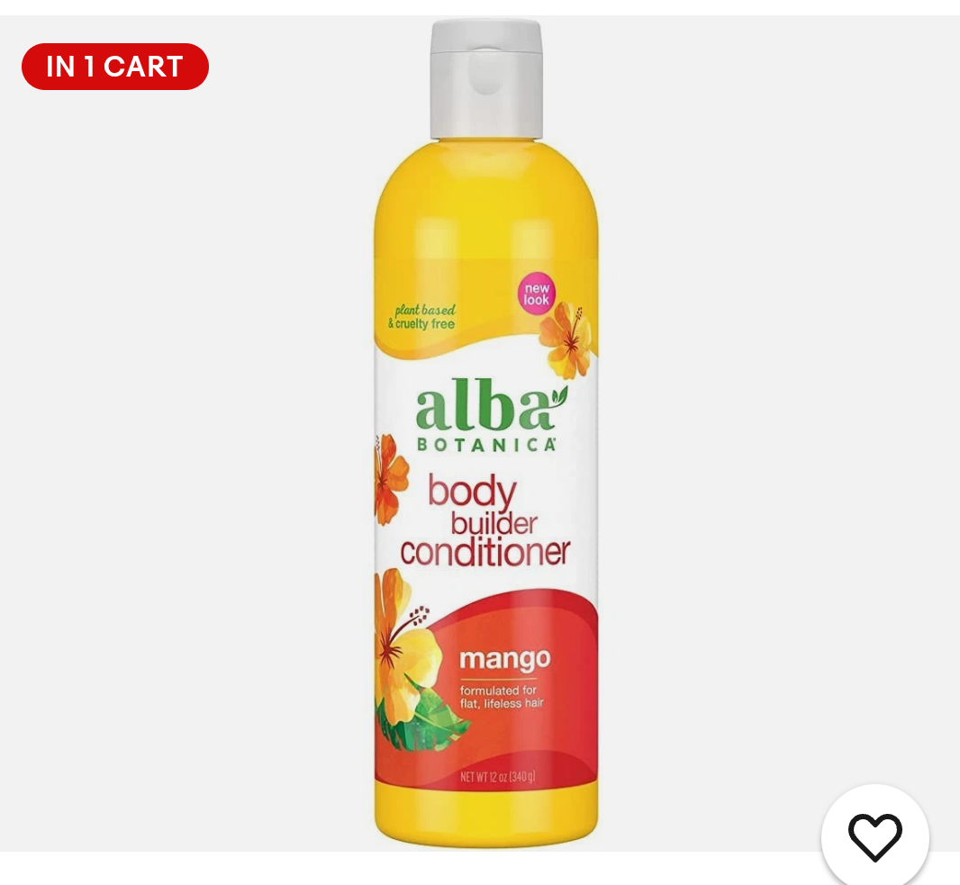 Alba Botanica Body Builder conditioner, Mango, 12 Oz 6 Pack