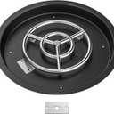 Skyflame Round Fire Pit Burner Pan Fire Bowl with Burner Ring - Drop-in Style - Made of Stainless Steel - 19 inch