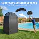 Alvantor Shower Tent Pop Up Changing Room Outdoor Shower Enclosure Pop Up Privacy Shelter Toilet Tent Camping Dressing Portable Shelter Teflon Coating Fabric 4x4x7' Patent Pending