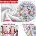 Santa Snowman Deer Pastel Christmas Tree Skirt, 24 Inches Lace-up Miniature Tabletop Colorful Xmas Tree Skirt, Funny Winter Holiday Party Mini Indoor Decoration Plaid Farmhouse Home Decor