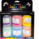 DIY Sidewalk Chalk Paint 6pk Kit - Non-Toxic, Washable Powdered Chalks - Simply Mix in Water and Use a Paintbrush to Create Colorful Artwork on the Sidewalk or Chalkboard, For Kids Ages 5+