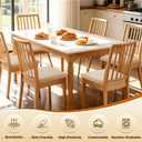 Dioxide Seat Covers for Dining Room Chairs, Stretch Chair Covers Removable Washable Dinning Room Kitchen Chair Seat Covers Slipcovers (Sand, 6 PCS)