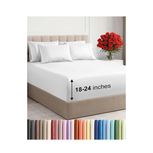 Extra Deep King Sheet Set  6 Piece Breathable and Cooling Sheets  Hotel Luxury Bedding for Women, Men, Kids & Teens  Easy & Secure Fit  Soft, Wrinkle Free and Comfy  Extra Deep Pockets  White