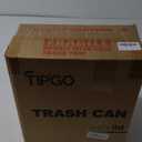 TIPGO Slim Bathroom Trash Can with Lid Soft Close, Step Pedal, 6 Liter / 1.6 Gallon Stainless Steel Trash Bin, Small Garbage Cans for Bedroom, Office, Kitchen (Silver)