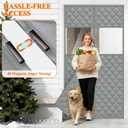 MAGZO Magnetic Thermal Insulated Door Curtain with Perspective Window, 48" x 80", Made of Oxford&Cotton, Weatherproofing Insulation Cover Blanket for Winter/Standard Entry Doors, Keep Cold Out, Grey (Gray)