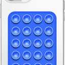 Silicone Suction Phone Case Mount, Non Slip Sticky Phone Grip for Cellphone, Silicon Adhesive Suction Cup Phone Mount, Strong Grip Holder for Selfies and Videos (Dark Blue)