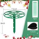 2Pcs Christmas Tree Topper Holder, Flat Base Holiday Universal Tree Topper Stabilizer, Green Support Rod with Adjustable attachments to stabilize Seasonal Treetop Ornaments (2, Small)