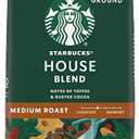 Starbucks Ground Coffee, Medium Roast Coffee, House Blend, 100% Arabica, 1 bag (18 oz), BB Date: 10/07/2025