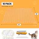Scat Mat for Cats 16 x 13 Inch, 10 Pack Clear Cat Deterrent Mats with 1 Inch Spikes & 50 Stickers, Indoor Outdoor Pet Training Pads to Keep Cats Off Sofa, Counter, Garden & Car