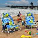 Premium Kids Beach Chair w/Wood Arms & Backpack Carry - Ultra-Lightweight, Foldable, Reclining, Multi-Position