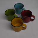 bestone Set of 4 Large Ceramic Mugs with Handles, 16 oz, Vibrant Colors, Microwave & Dishwasher Safe, Perfect for Coffee, Cereal, Latte, Salad, Noodles (Multicolor)