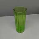 ComSaf Glass Cylinder Vases, Bud Vase for Centerpieces, 8 Inch Tall Ribbed Vase Hurricane Floating Candle Holder, Decorative Flower Vases for Wedding Reception, Home Decor, Housewarming Gift (Green)