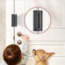 5 x Industrial Black Child Locks for Door (3 Pack) Maximum Home Security Door Reinforcement Lock for Front Door & Kids Safety, Premium Aluminum Construction Finish Withstands 800lbs Force