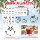 10 x 27 Pcs Christmas Face Eyes Stickers for Crafts Rub on Transfers Large 5 Inch Small 3 Inch Vinyl Snowman Faces Decals for Ornaments Glass Drinking Cups Wood Decorations Balls Party Supplies (face27)