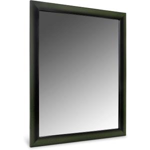 Decorative Wall Mirror Hangs Horizontal and Vertical Rectangular Standard Frame 16" x 20" (Green)
