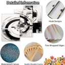 Pormipone Modern Black and White Abstract Wall Art,Irregular Graphic Abstract Canvas Print Poster for Living Room Bedroom Office Home Decoration (18"L x 12"W)